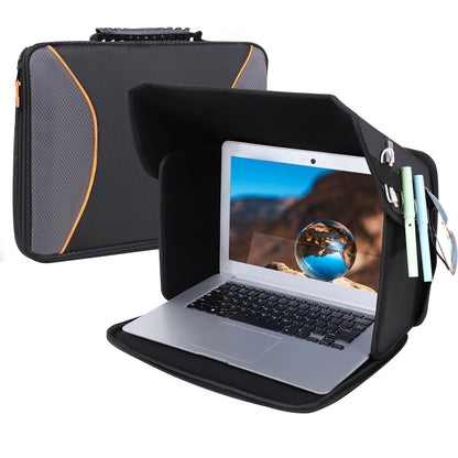 YUMTIM 14 Inches Laptop Cover with Privacy Guard - Oxford Fabric - Black
