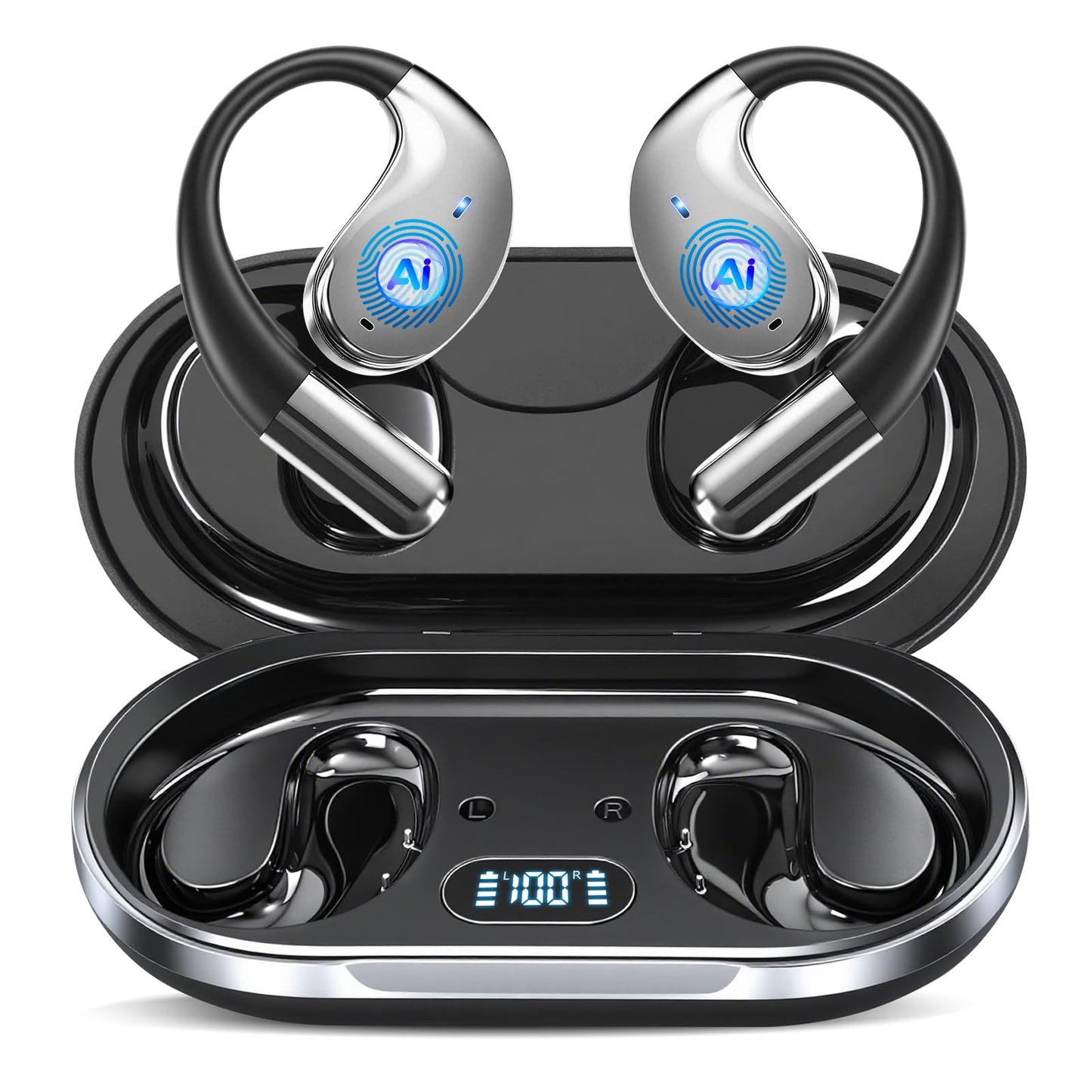 BUABMEQ YYK-Q39 Wireless Translation Earbuds 10m Bluetooth 5.4 Open Ear Design