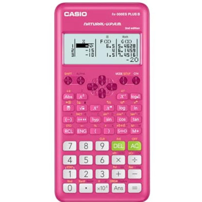 Casio 4.67"x2.76" fx-300ESPLS2 Pink Engineering/Scientific Calculator, 6.25cm LCD Display, Solar Powered with Backup