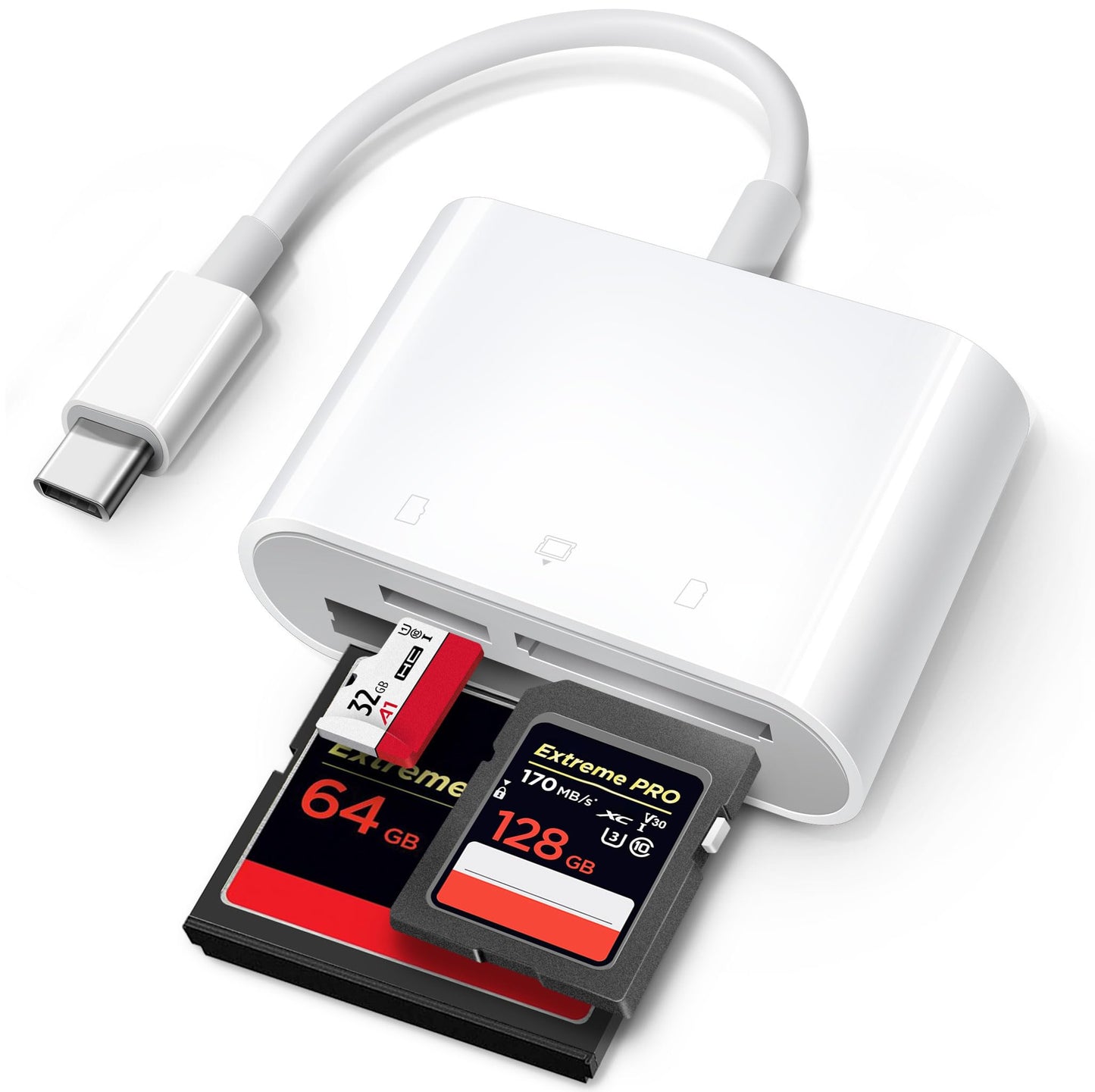 ChiaoPio 3-in-1 USB C SD CF MicroSD Card Reader