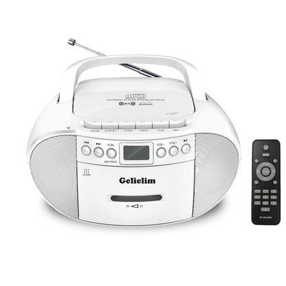 Gelielim Portable CD/Cassette Player BT-9224MU 3W Dual Speaker