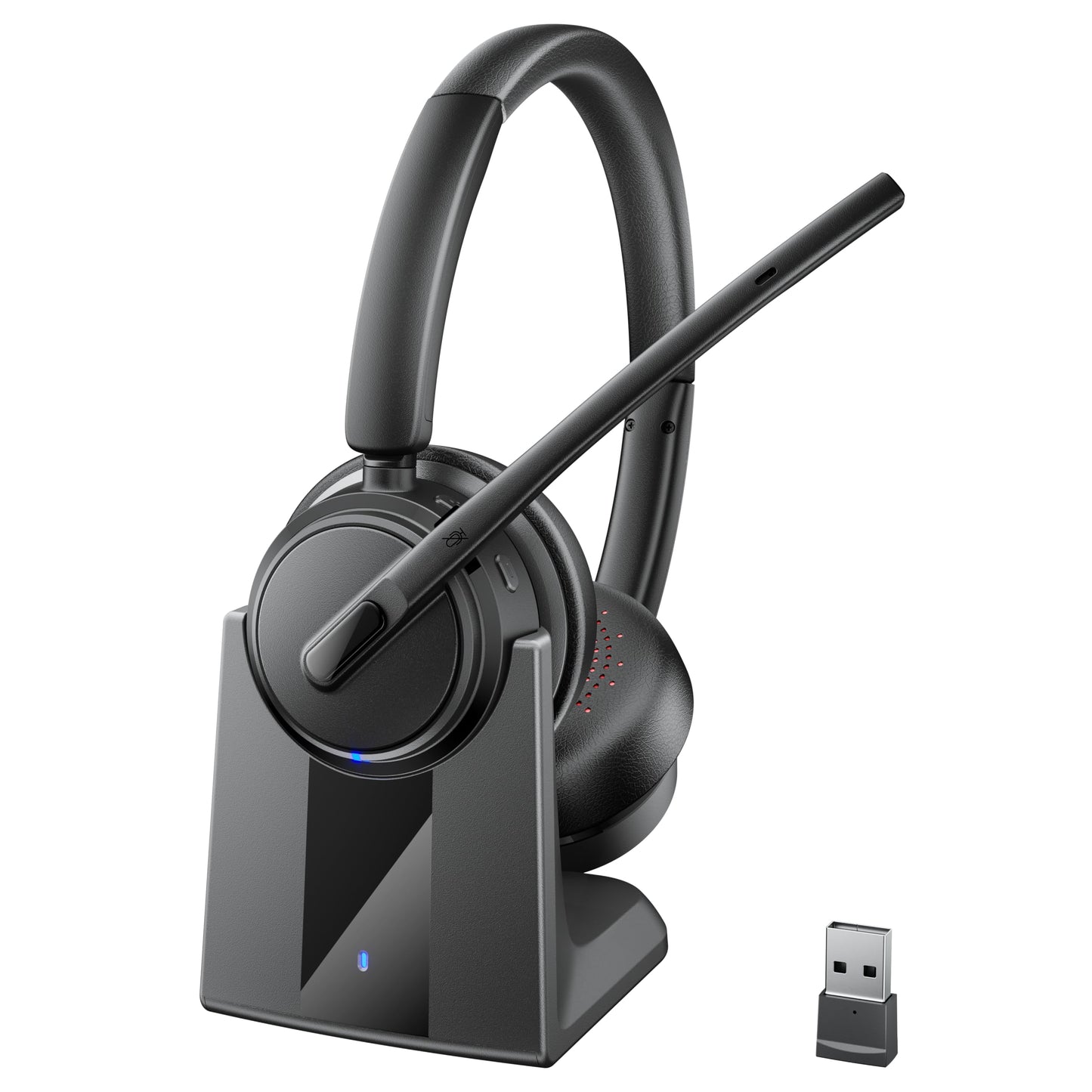 Mopchnic 1.0 Wireless Headset DH18 Noise Cancelling On-Ear Bluetooth Compatible with USB Dongle