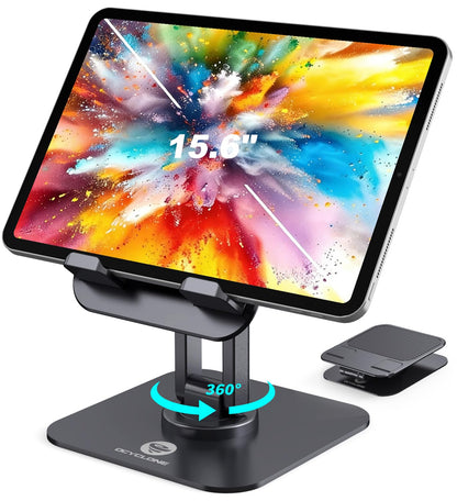 OCYCLONE 4.72 x 4.72 x 1.02 inches TAB-HOL01 Adjustable Foldable Tablet Stand Compatible with iPad and Other Devices