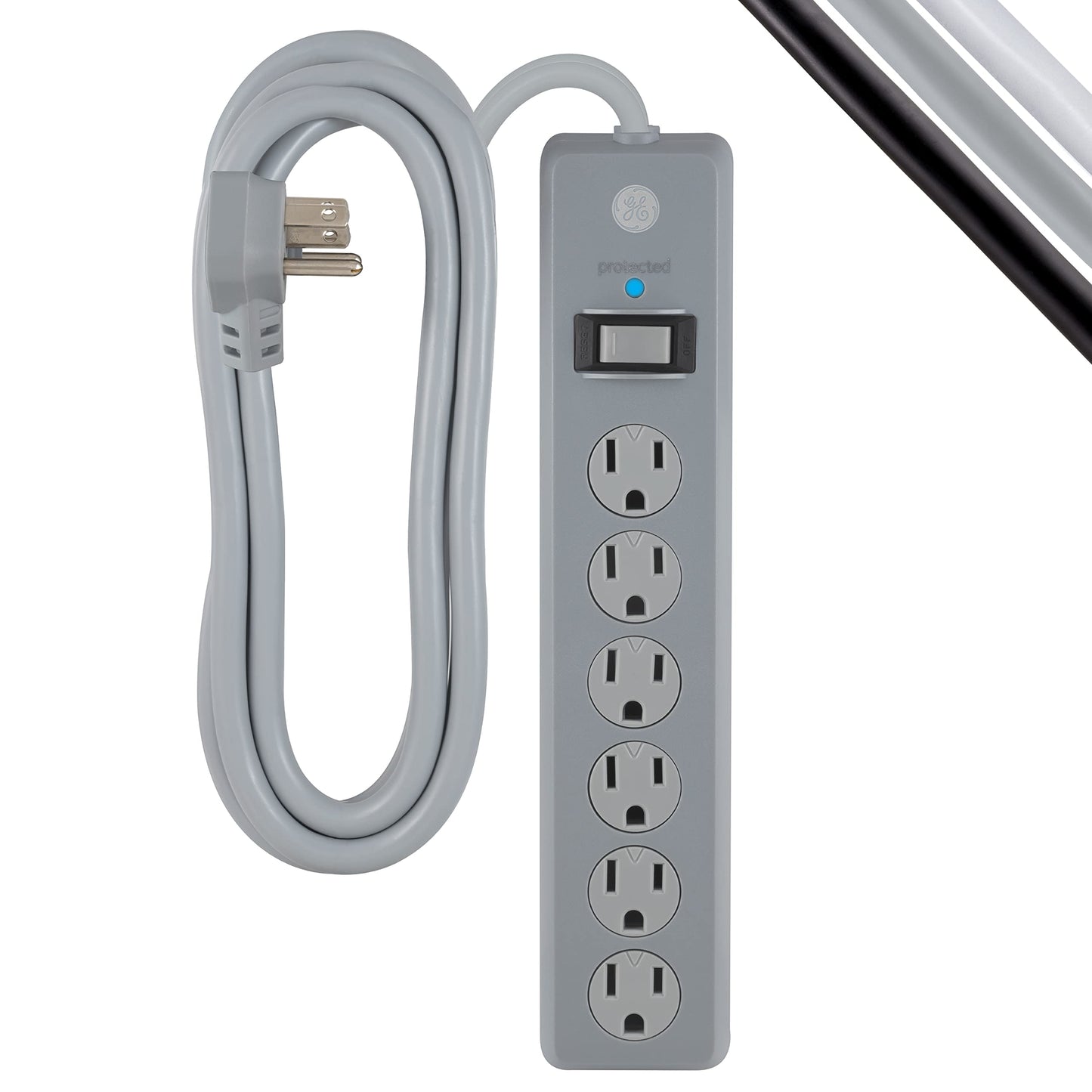 GE 6-Outlet Surge Protector DFTQ-R203 120 Volts 15 Amps