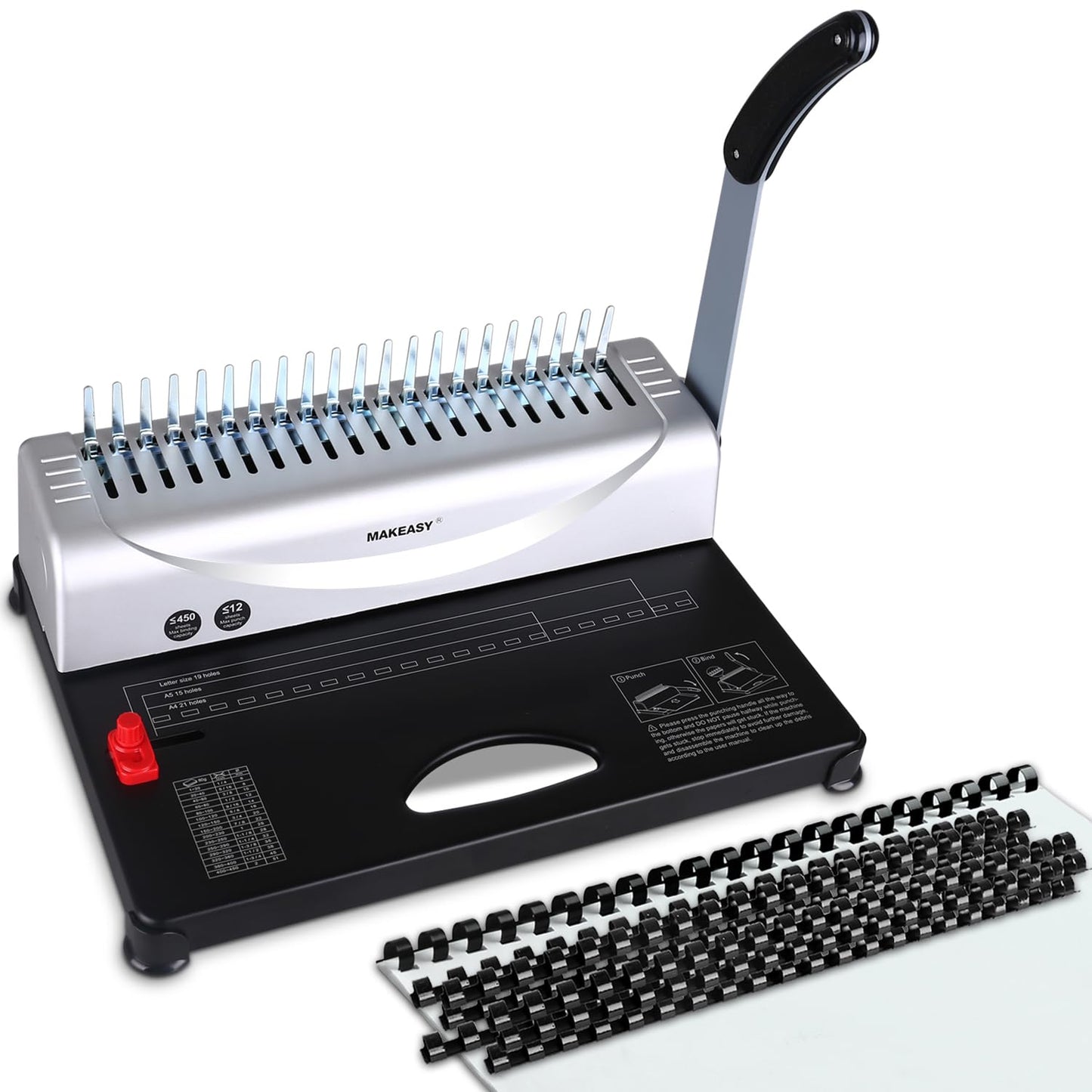 MAKEASY Binding Machine 16.93 x 12.2 x 7.09 in Model M-BM-FR-1.0Version 4.4 out of 5 stars 2:1