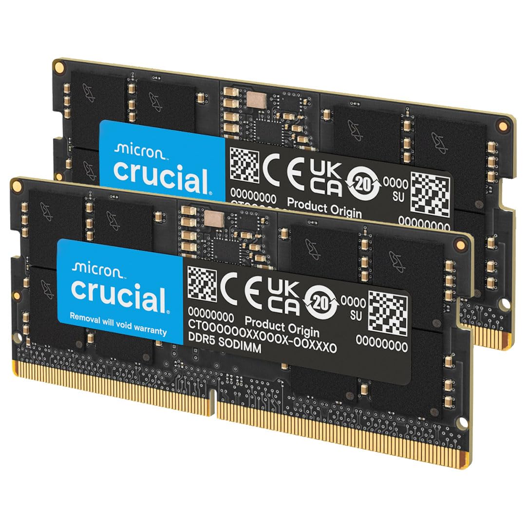Crucial 32GB DDR5 SODIMM RAM CT2K16G56C46S5 5600MHz