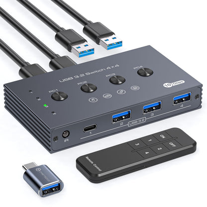 TJCXELE 1 Count TJUS-03USB Switch 202E USB 3.2 4-Port