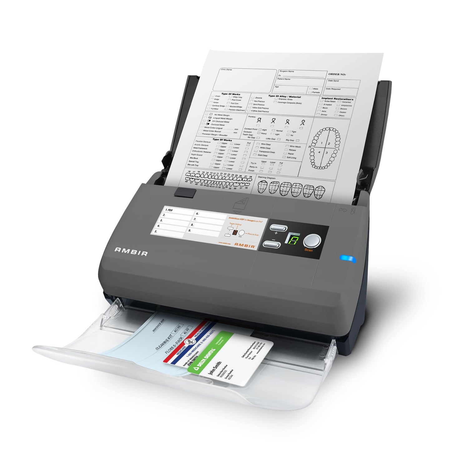 AMBIR 5.83" x 10.36" ImageScan Pro 820ix 600 dpi Document Scanner