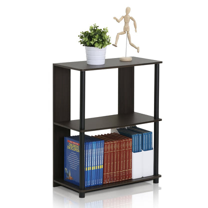 Furinno 3-Tier Bookcase 15070WNBK 23.62in Width 29.8in Height Engineered Wood Home & Office Furnishing
