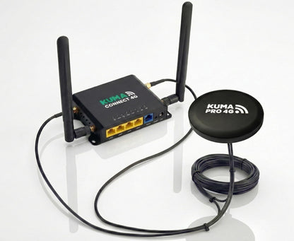 KUMA 4G Modem Router Combo with Outdoor Antenna | 300 Mbps | Wi-Fi 4 | 12V DC Power