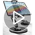 Jakeko Portable Monitor Stand JK07A2, 360 Rotation, Adjustable, Desk Mount, Aluminum, Black