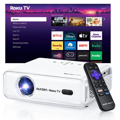 Aurzen Portable Mini Projector A02A11 1080P FHD LCD Tabletop