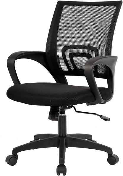 BestOffice 1.0 Count VN-H03-Black-BestOffice Ergonomic Office Chair with Breathable Backrest and Adjustable Height
