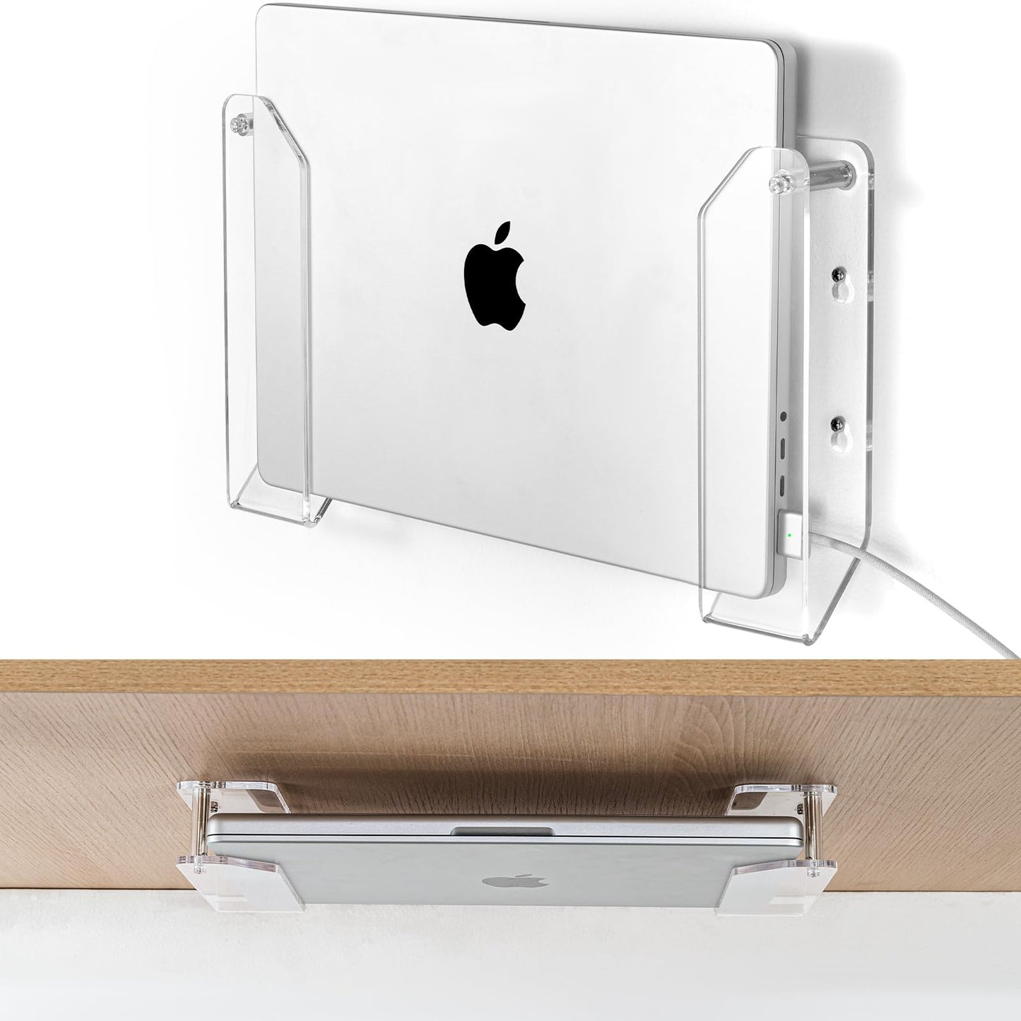 Haohaio Acrylic Laptop Wall Mount BJBZJ-01P - Clear - 2.3 x 1.26 x 7.7 in - Adjustable - 1.0 Count
