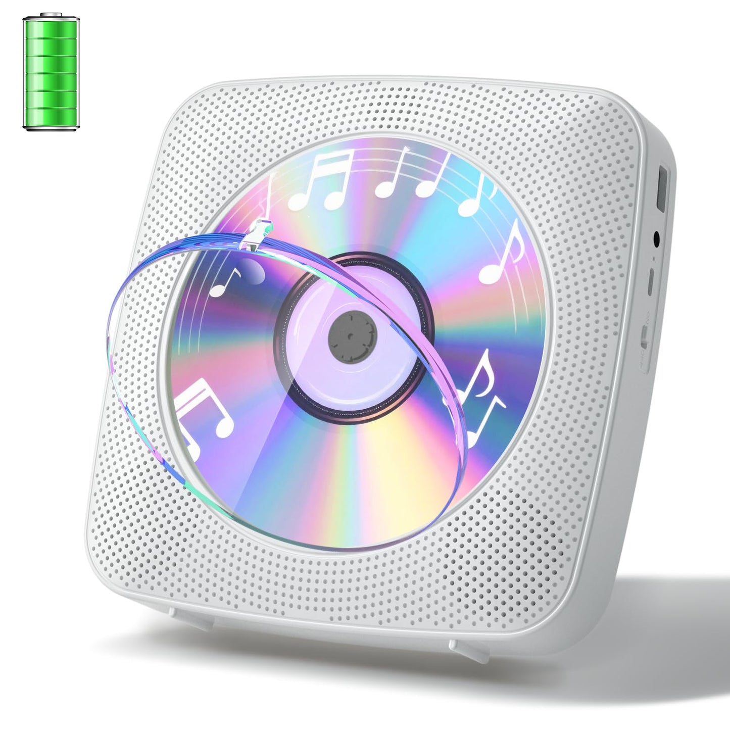 Gueray Portable CD Player Y-01 Bluetooth 5.0 2-Channel 1800mAh Audio CD Player