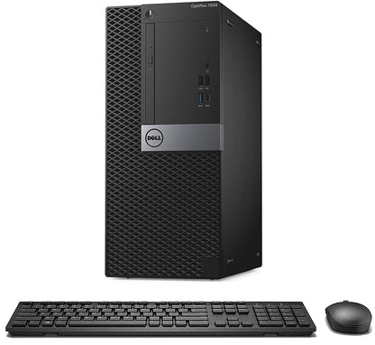 Dell 7050 Mini Tower Desktop Intel i7-7700 3.6GHz 32GB DDR4 1TB SSD + 2TB HDD Windows 11 Pro