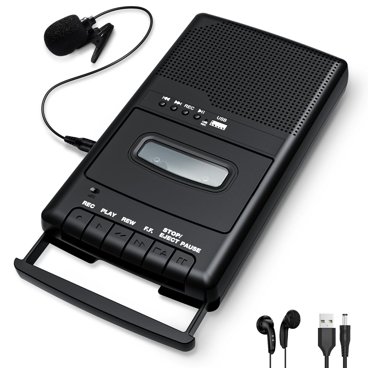 Mersoco T300-N Cassette Player Recorder & Converter USB Interface 90 Minutes Mono
