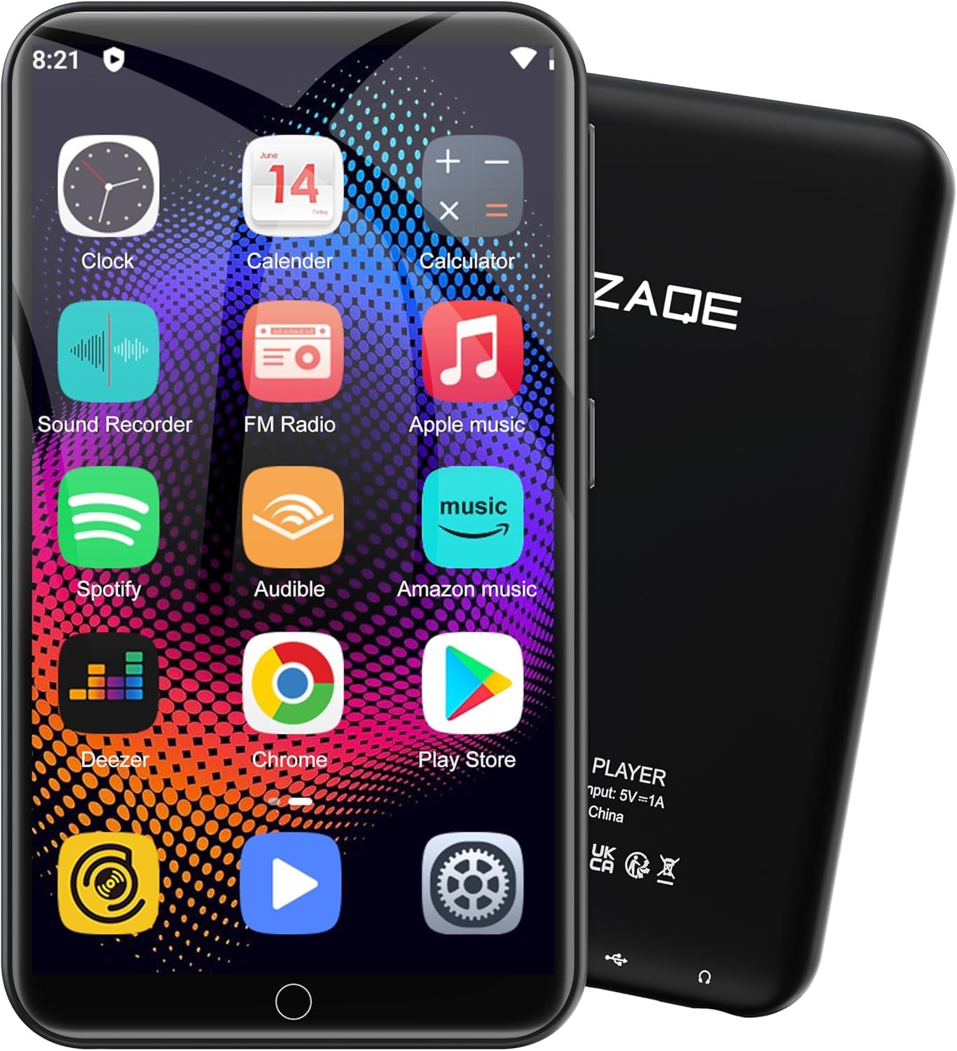 ZAQE 4 Inches M505 Pro 80GB Touch Screen MP4 Player with Hi-Resolution Audio and Built-In FM Radio