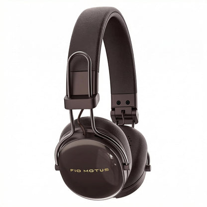 FIO MOTUS FM30-darkbrown Wireless Bluetooth On-Ear Headphones with Active Noise Cancellation and Hi-Res Sound