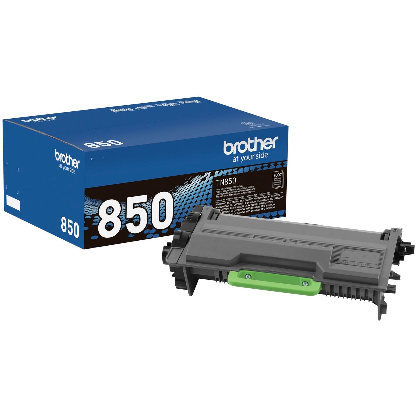 Brother TN850 High-Yield Black Toner Cartridge - 8000 Page Yield