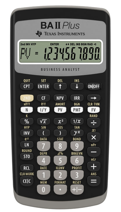 Texas Instruments Medium IIBAPL/TBL/1L1/C Financial Calculator