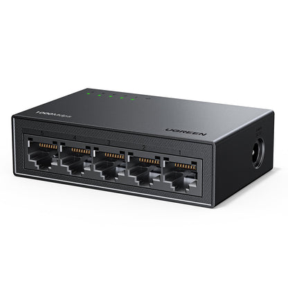 UGREEN 5 Port RJ45 Unmanaged Ethernet Switch, 1000 Mbps, Compact Network Device