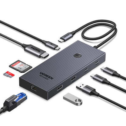 UGREEN 9 Port USB C Hub 4K HDMI Gigabit Ethernet 100W Power Delivery 75028