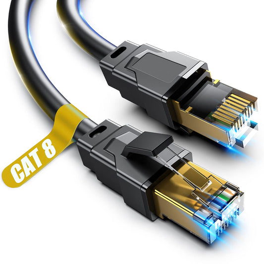 Vabogu 6FT Vabo-yuan Cat 8 RJ45 Ethernet Cable 40Gbps 2000MHz Male-to-Male