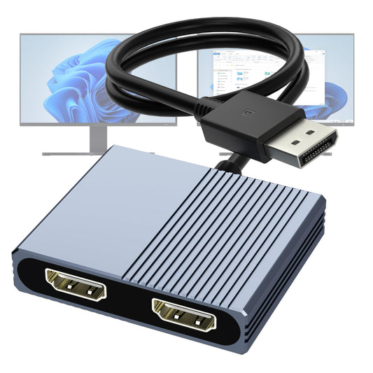Aibilangose Dual HDMI Adapter AIB-DP-HDMI01 4K@60Hz DisplayPort MST Hub