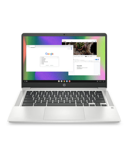 HP 14a-na0226nr 14" Chromebook Laptop 1366 x 768 Intel Celeron N4120 4 GB DDR4 64 GB eMMC