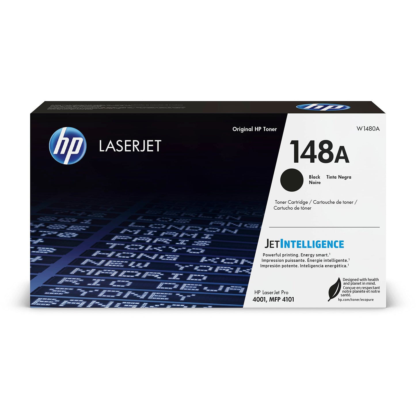 HP 148A Black LaserJet Toner Cartridge | Compatible with LaserJet Pro 4001, MFP 4101 | W1480A