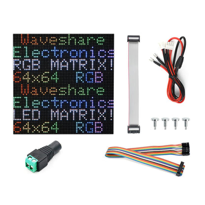Waveshare 64x64 Pixels LED Matrix Panel 2.5mm Pitch Compatible with Raspberry Pi 5/4B/3B/Zero/Zero W/Zero 2W/Pico/Pico W/Pico WH