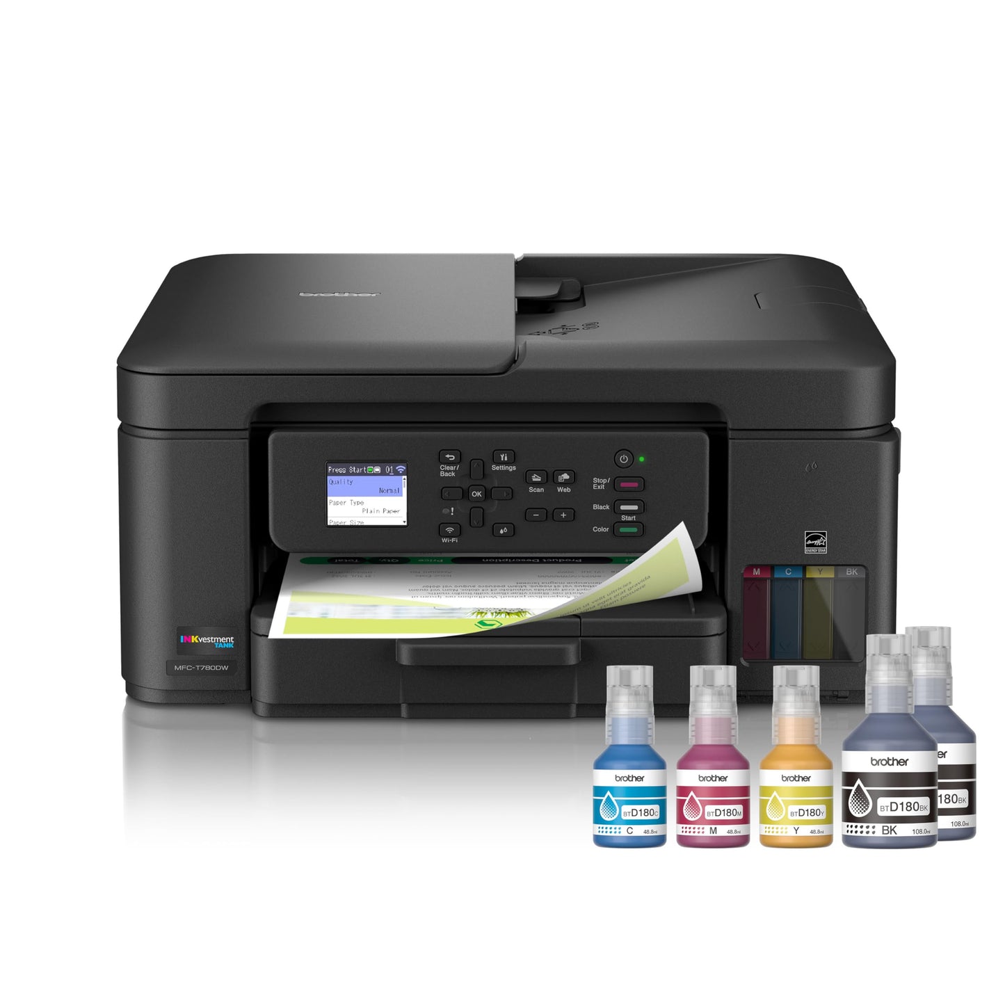 Brother 18.3 x 10.5 x 19.3 inches MFC-T780DW Ink Tank Printer