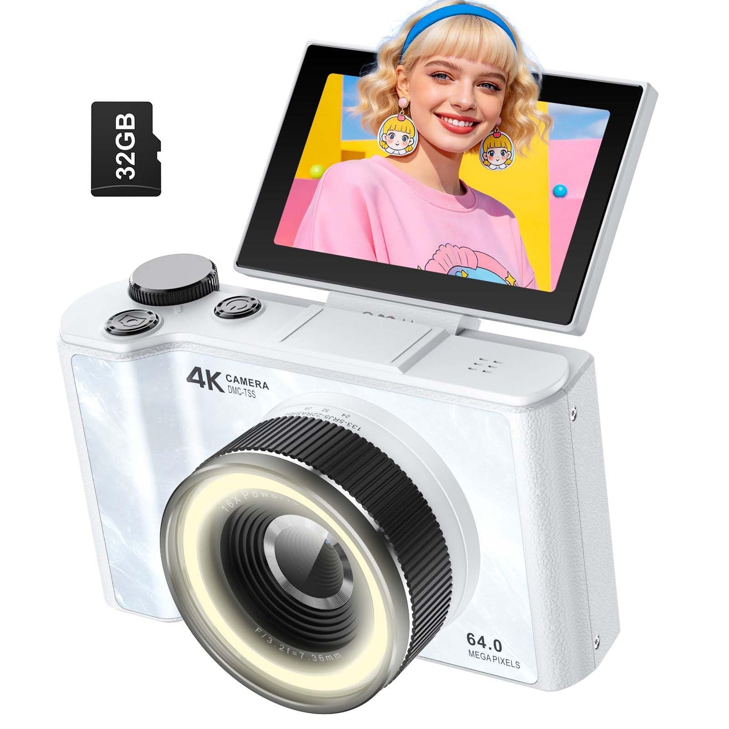 W & O 16mm Q5 64 MP 3840p CCD Compact Camera