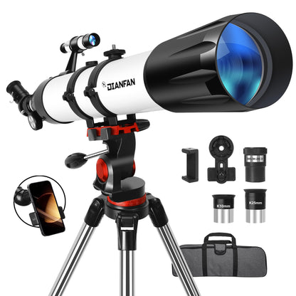 Dianfan 90mm 90800 800mm Manual Focus Altazimuth Telescope