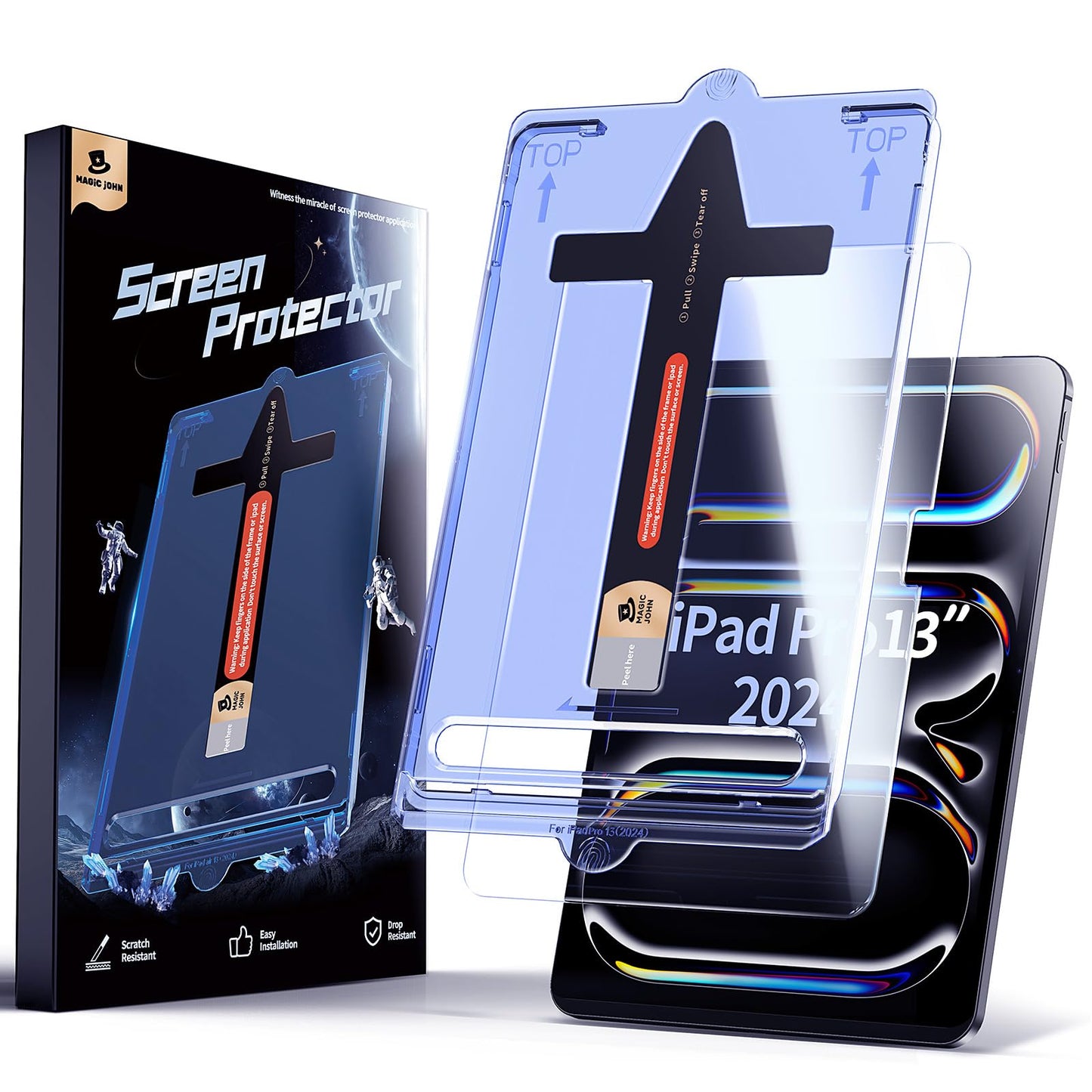 MAGIC JOHN 13 inch iPad Pro M4[2024] Screen Protector Tempered Glass