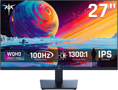 KTC 32 Inch QHD 2560 x 1440 100 Hz LCD Monitor - Matte Finish, Adaptive Sync, Eye Care