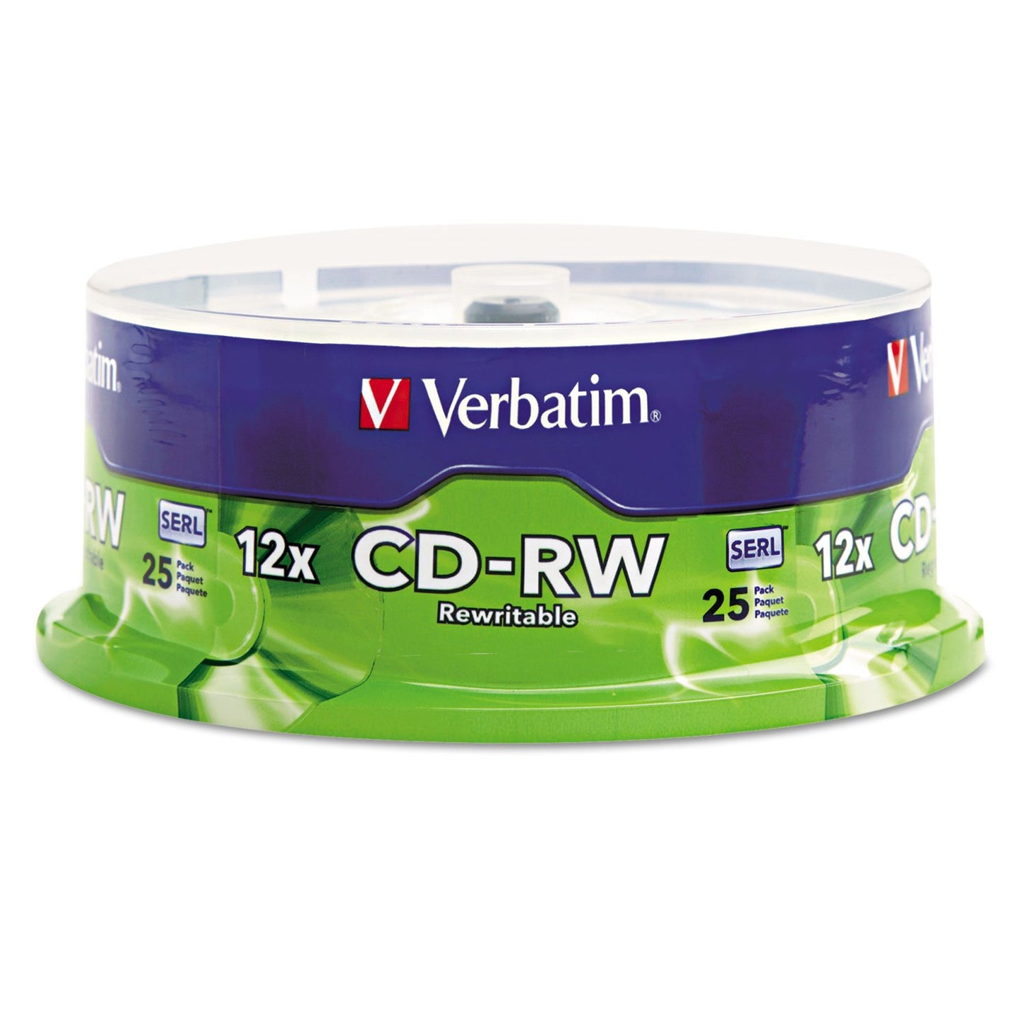 Verbatim 700MB 95155 12x CD-RW Media Disc 80 Minutes 25 Count Spindle