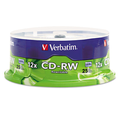 Verbatim 700MB 95155 12x CD-RW Media Disc 80 Minutes 25 Count Spindle