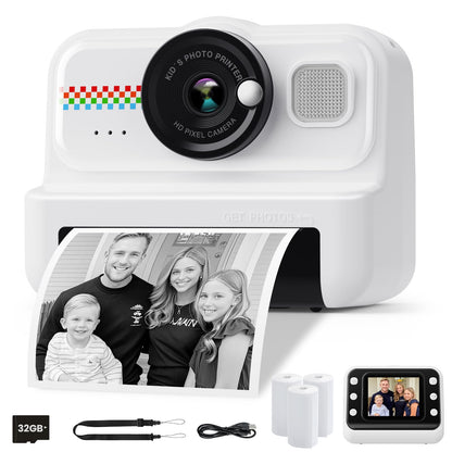 HiMont 2.4 Inches KC02 12MP Compact Camera Instant Print 1080p Video