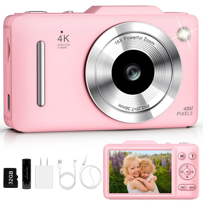 QUIOF 2.8inch F2 48MP 2160p CMOS Compact Digital Camera