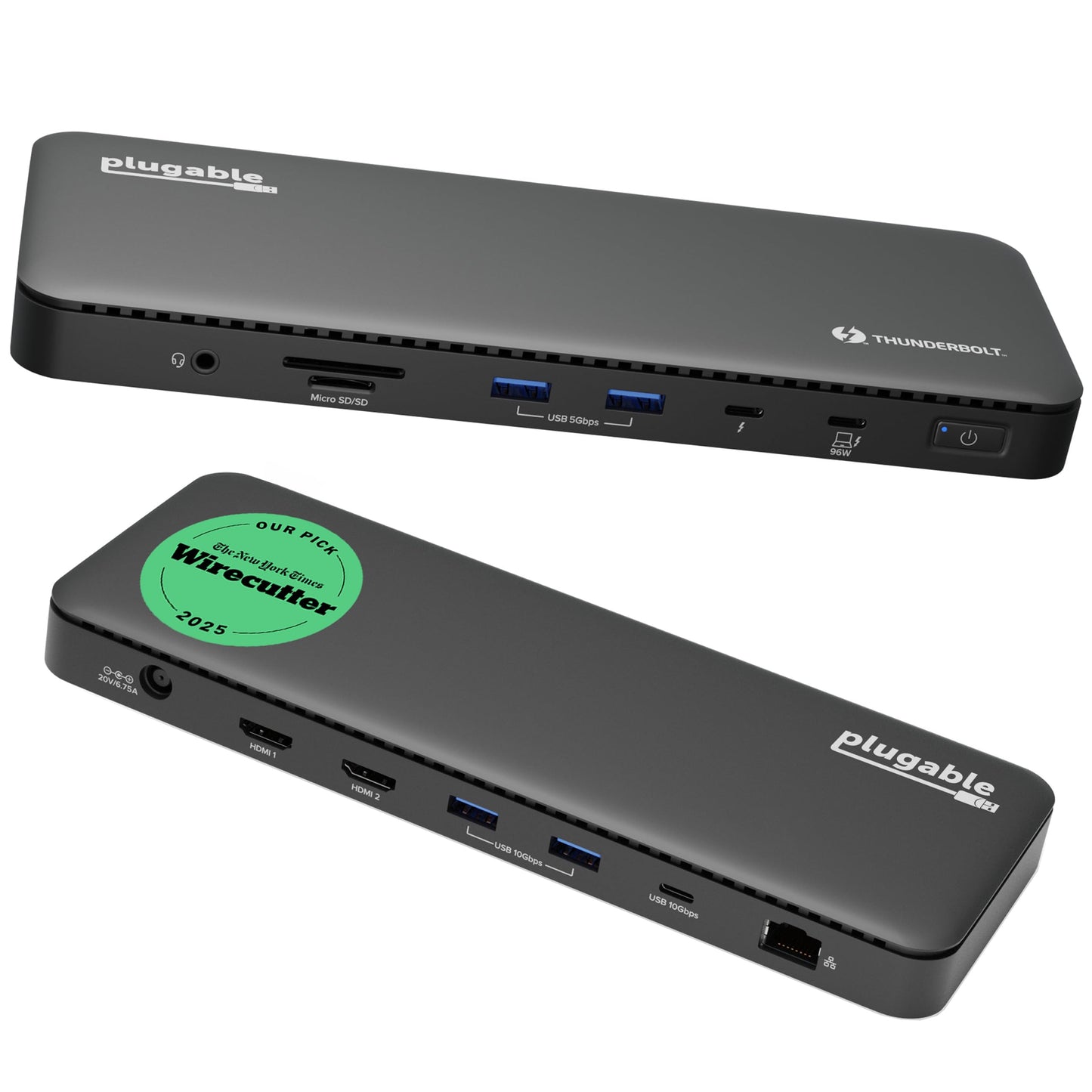 Plugable 13-Port Thunderbolt 4 Dock TBT4-UD5 Dual 4K 60Hz HDMI 100W