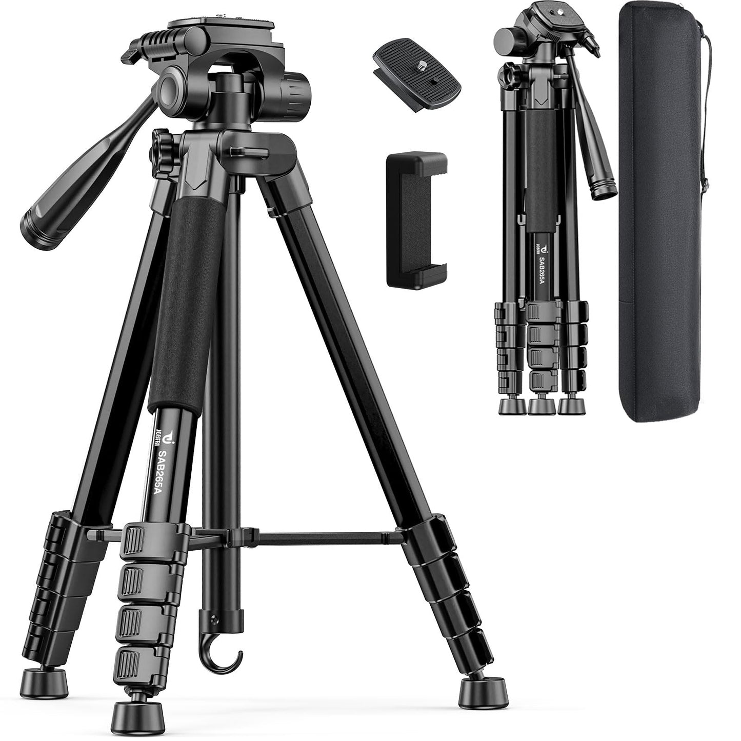 JOBFRI 73 Inches JOBFRI SAB265A Aluminum Tripod Stand