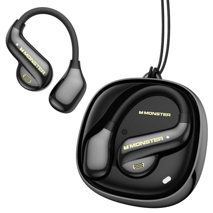 Monster Open Ear AC390 Wireless Earbuds, Bluetooth 6.0, 24-Hour Battery Life, IPX5 Water Resistant, Touch Control, Open Ear Design