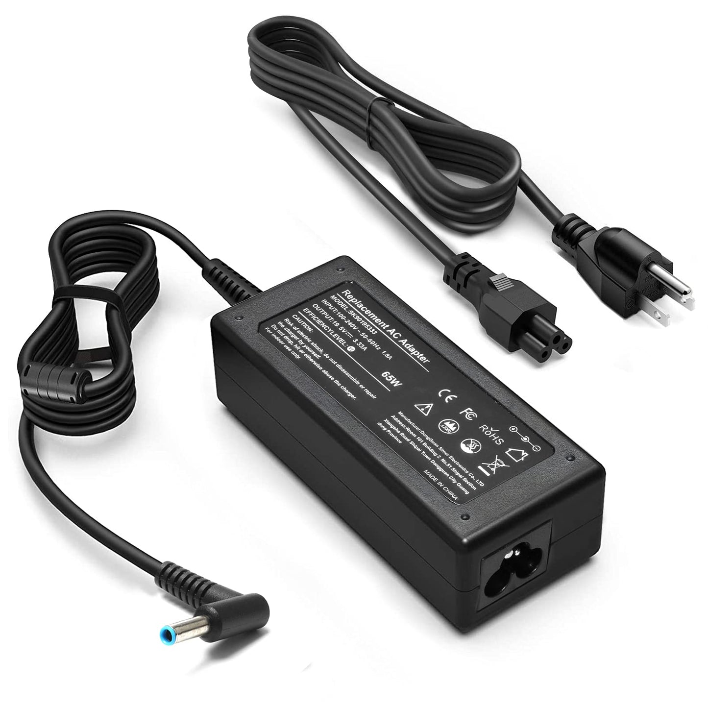 KAQIAR 65W Laptop Charger SK90195333 DC 19.5V 3.33A AC Power Adapter