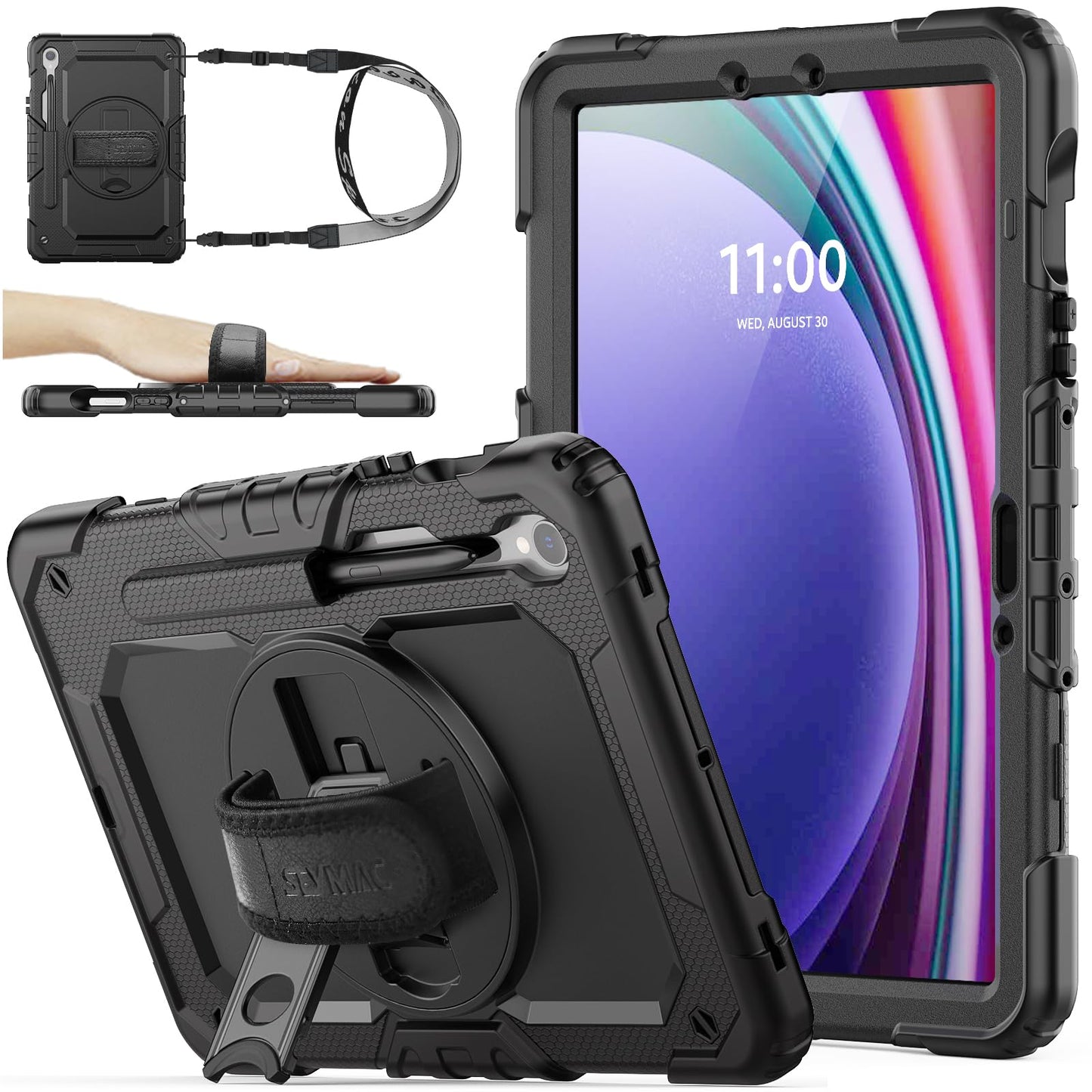 SEYMAC Stock 10.9 Inch Case for Samsung Galaxy Tab S10 Lite/S10 FE/S9 FE/ S9 - Hybrid/Silicone
