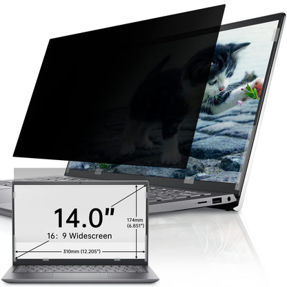 IPROKKO 14" Privacy Filter Laptop Screen 16:9 Anti-Glare Anti-Fingerprint Privacy Screen