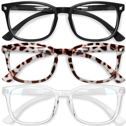 Gaoye 52mm 42mm A1 Matte Black+Leopard+Transparent TR90 Full Rim Prescription Eyewear Frames