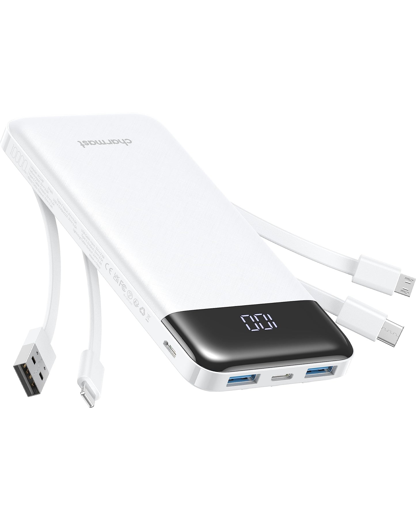 Charmast 10000mAh Power Bank W1148 3.7V 4 Outputs Portable Charger
