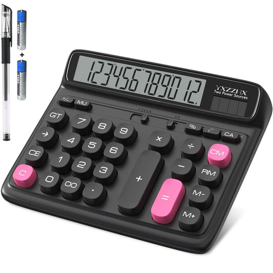 yxzzhx 5 Inch Black DS-200ML LCD Business&Financial Desk Calculator